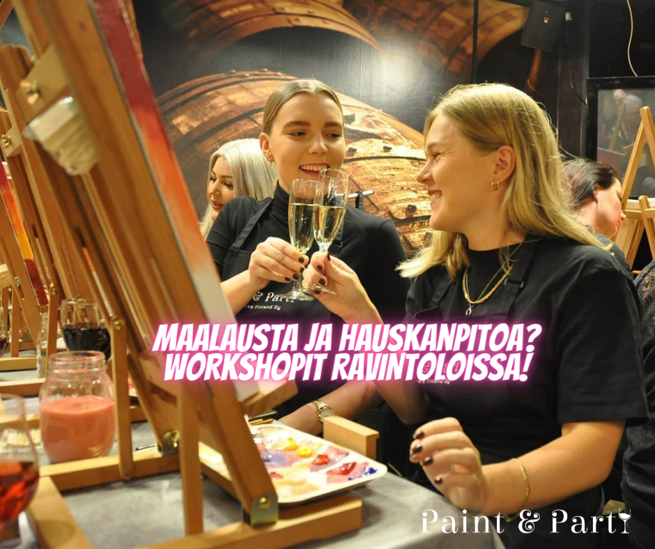 Maalausta ja viiniä Jyväskylässä - Paint&Party